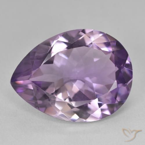 16.78ct Naturale Viola medio Ametista, Forma a pera, VVS