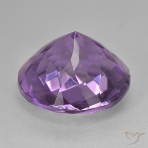 Ametista Viola medio naturale da 18.88 ct, Rotondo, VVS