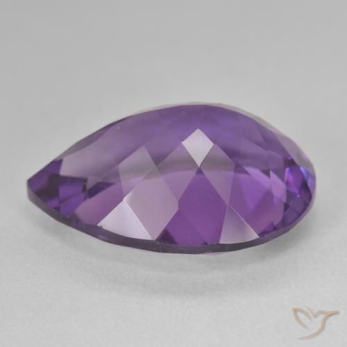 Ametista Medium Light-Violet naturale da 18.36 ct, Forma a pera, VVS