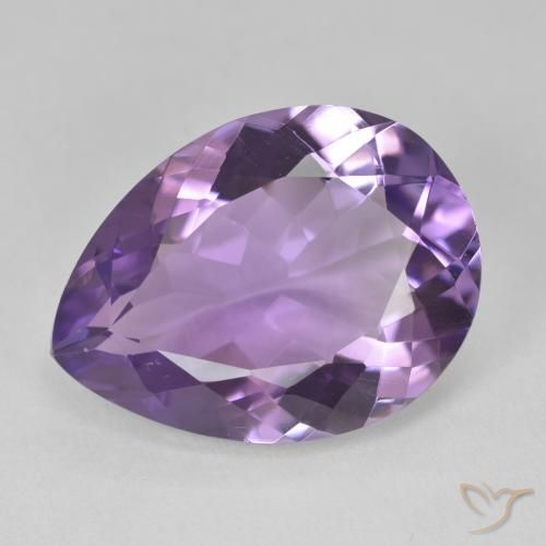 15.16ct Naturale Viola medio Ametista, Forma a pera, VVS-VS