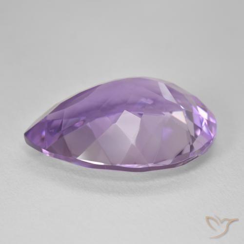 Ametista Viola medio naturale da 15.16 ct, Forma a pera, VVS-VS