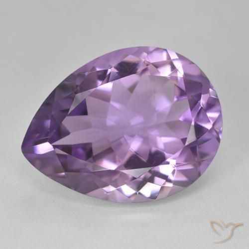 17.69ct Naturale violaceo Ametista, Forma a pera, VVS-VS