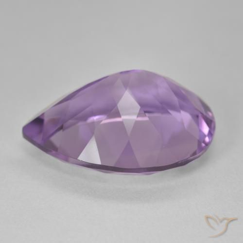 Ametista violaceo naturale da 17.69 ct, Forma a pera, VVS-VS