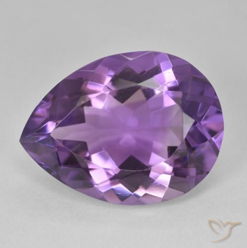 16.79ct Naturale Viola-Rosa Medio Ametista, Forma a pera, VVS-VS