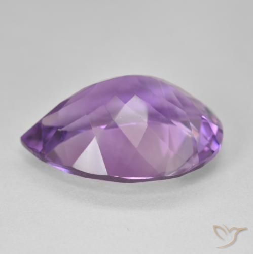 Ametista Viola-Rosa Medio naturale da 16.79 ct, Forma a pera, VVS-VS