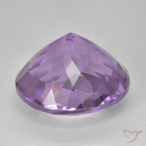 Ametista Viola medio naturale da 19.88 ct, Rotondo, VVS-VS