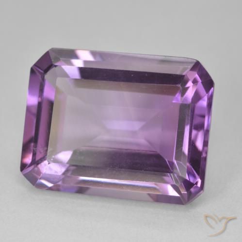 Ametista Viola-Rosa Medio naturale da 15.86 ct, Ottagonale / Taglio smeraldo, VVS-VS