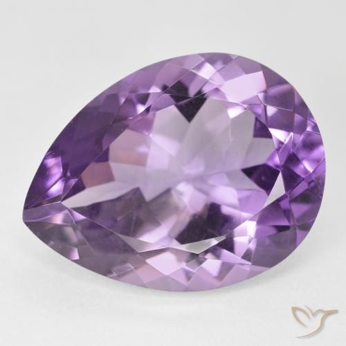 17.65ct Naturale Viola-Rosa Medio Ametista, Forma a pera, VVS