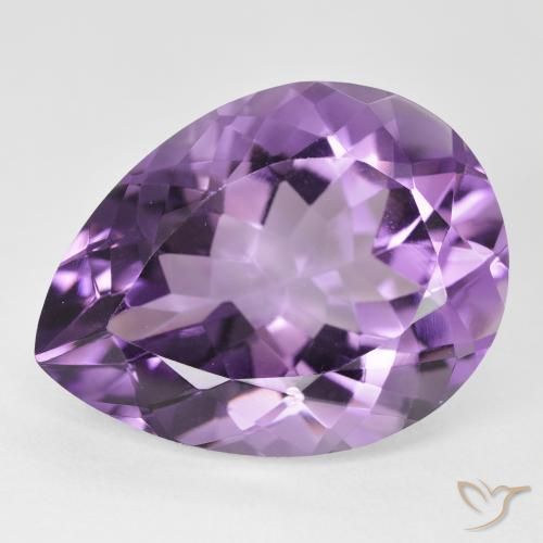 17.59ct Naturale Viola-Rosa Medio Ametista, Forma a pera, VVS