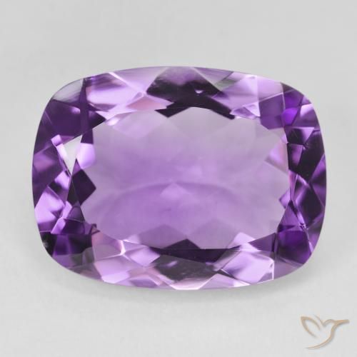 16.66ct Naturale Viola violaceo medio Ametista, Cuscino, VVS