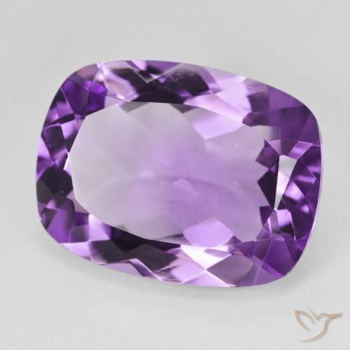 Ametista Viola violaceo medio naturale da 16.66 ct, Cuscino, VVS