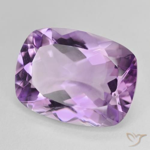 Ametista Medium Light Purplish-Violet naturale da 15.85 ct, Cuscino, VVS