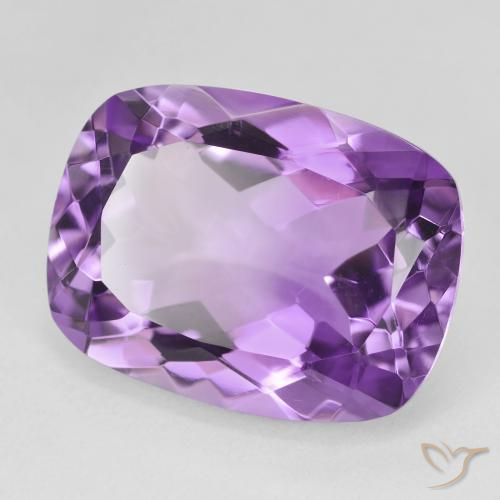 Ametista violaceo naturale da 17.76 ct, Cuscino, VVS
