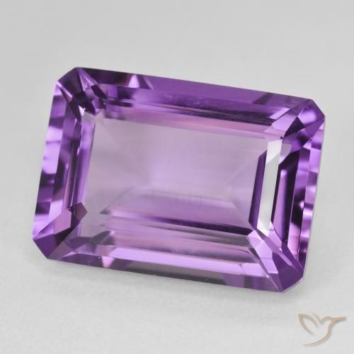 Ametista violaceo naturale da 15.55 ct, Ottagonale / Taglio smeraldo, VVS-VS