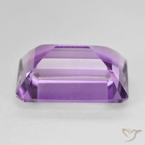 Ametista violaceo naturale da 15.55 ct, Ottagonale / Taglio smeraldo, VVS-VS