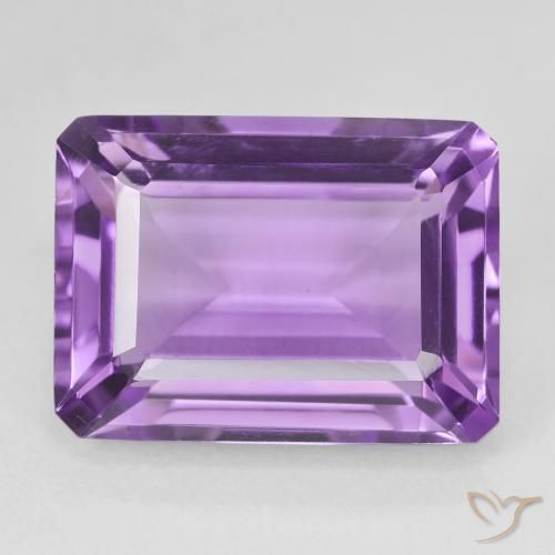 15.58ct Naturale Viola violaceo medio Ametista, Taglio smeraldo, VS