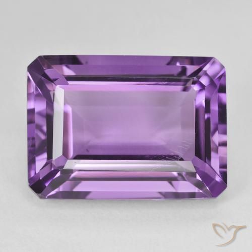 15.66ct Naturale Viola violaceo medio Ametista, Taglio smeraldo, VS