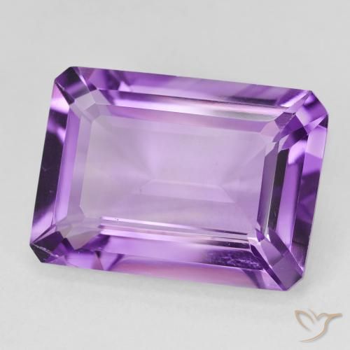 Ametista Viola violaceo medio naturale da 12.21 ct, Ottagonale / Taglio smeraldo, VVS-VS