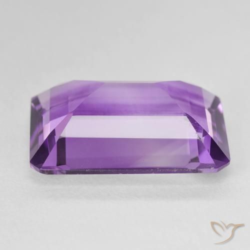 Ametista Viola violaceo medio naturale da 12.21 ct, Ottagonale / Taglio smeraldo, VVS-VS