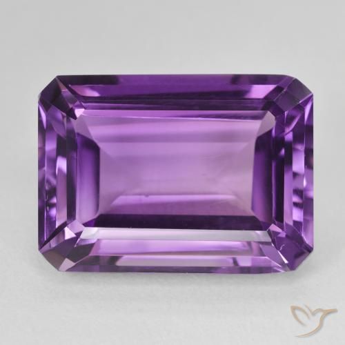 14.92ct Naturale Viola medio Ametista, Taglio smeraldo, VS