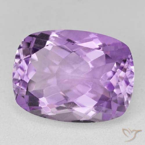 Ametista Viola chiaro-medio naturale da 19.50 ct, Cuscino, VVS-VS