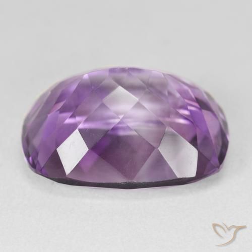Ametista Viola chiaro-medio naturale da 20.45 ct, Cuscino, VVS-VS