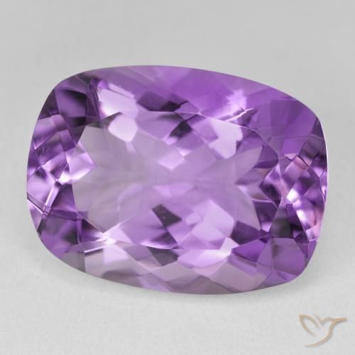Ametista viola vivido naturale da 17.58 ct, Cuscino, VVS-VS