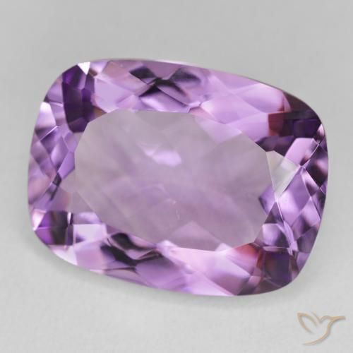 Ametista Viola chiaro-medio naturale da 16.89 ct, Cuscino, VVS-VS