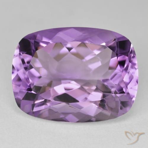 19.00ct Naturale Viola chiaro-medio Ametista, Cuscino, VVS-VS