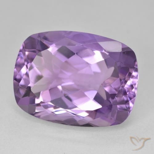 Ametista Viola medio naturale da 19.34 ct, Cuscino, VVS