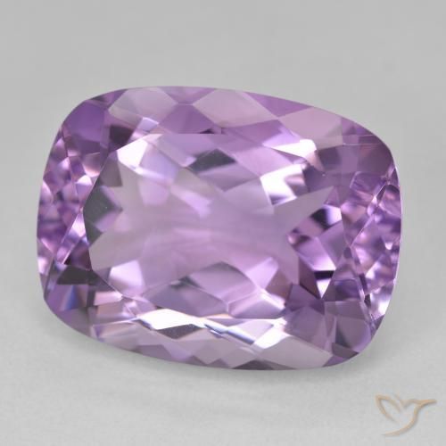 Ametista Viola chiaro-medio naturale da 19.35 ct, Cuscino, VVS
