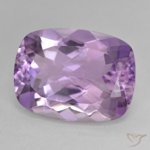 Ametista Viola rosa medio naturale da 18.93 ct, Cuscino, VVS
