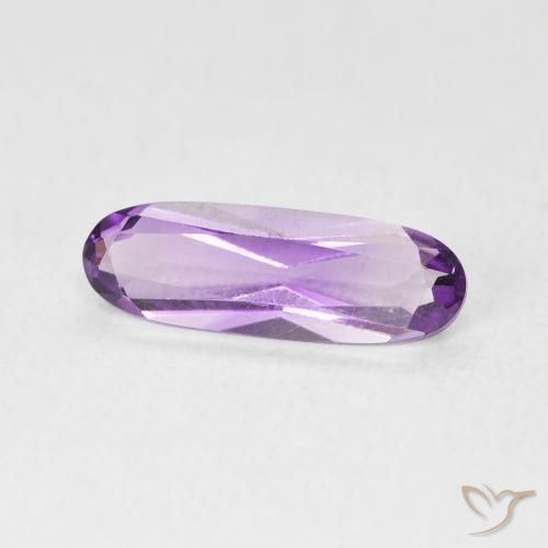 Ametista Viola Rosato Medio naturale da 1.10 ct, Ovale, VVS-VS