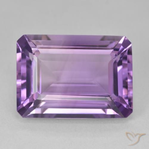 15.60ct Naturale Viola violaceo medio Ametista, Taglio smeraldo, VVS