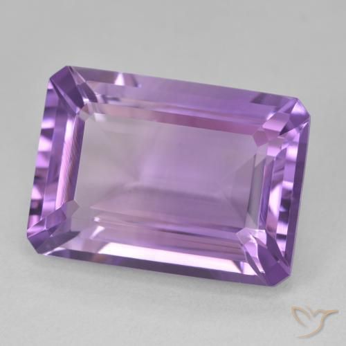 Ametista Viola violaceo medio naturale da 15.60 ct, Ottagonale / Taglio smeraldo, VVS