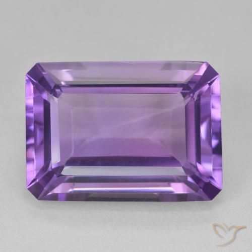 15.03ct Naturale Viola violaceo intenso Ametista, Taglio smeraldo, VVS-VS