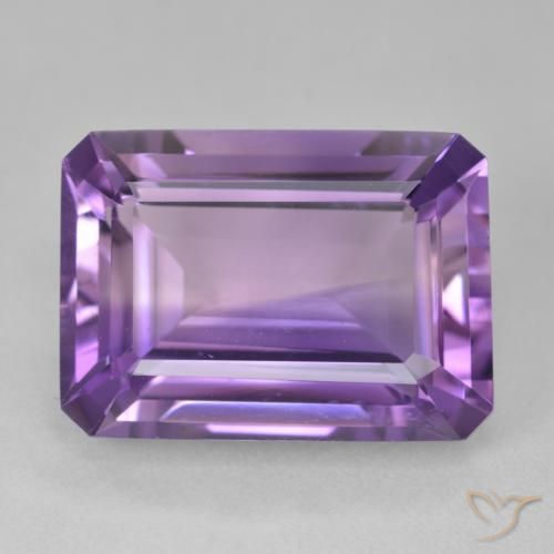 15.56ct Naturale viola vivido Ametista, Taglio smeraldo, VVS