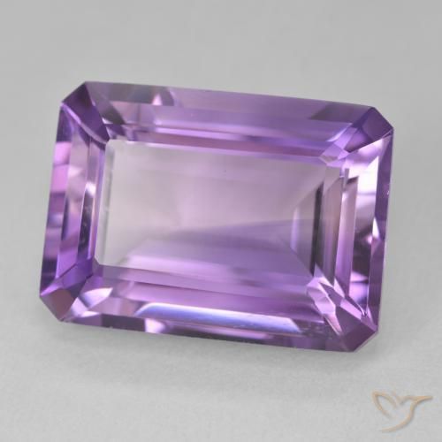 Ametista viola vivido naturale da 15.56 ct, Ottagonale / Taglio smeraldo, VVS
