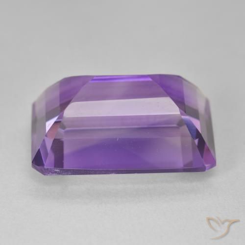 Ametista viola vivido naturale da 15.56 ct, Ottagonale / Taglio smeraldo, VVS