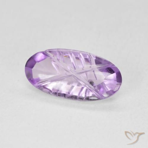 Ametista Viola medio naturale da 1.76 ct, Ovale, Trasparente