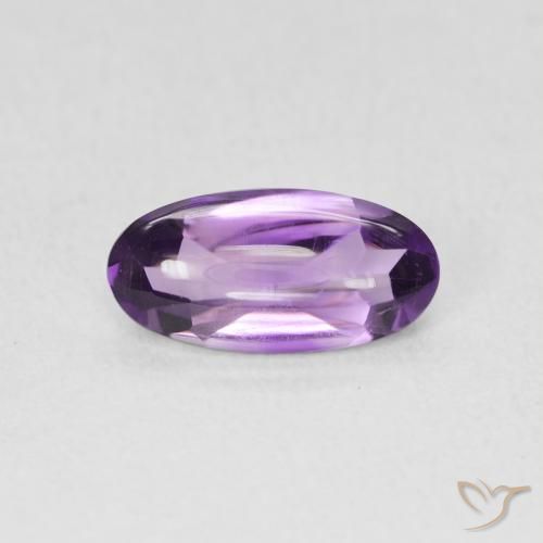 1.14ct Naturale Viola medio Ametista, Ovale, Trasparente