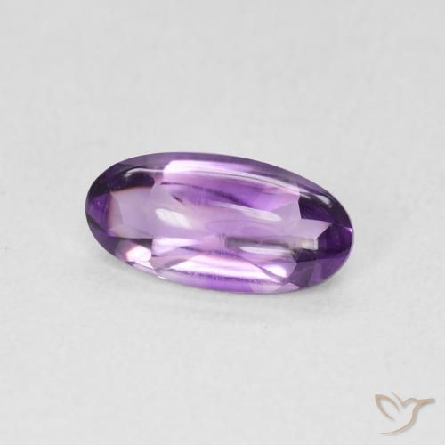 Ametista Viola medio naturale da 1.14 ct, Ovale, Trasparente