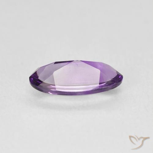 Ametista Viola medio naturale da 1.14 ct, Ovale, Trasparente