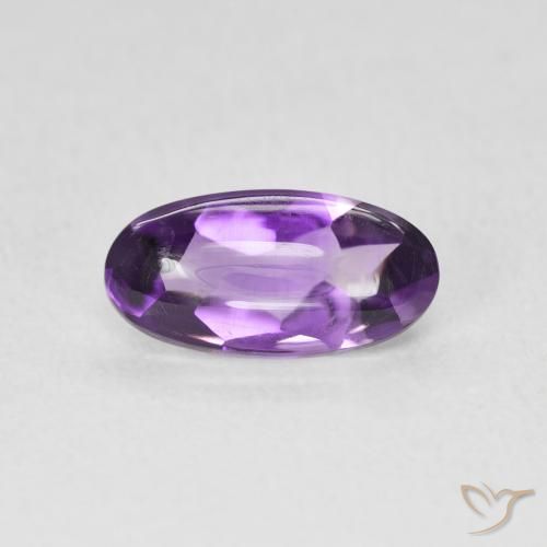 1.27ct Naturale Viola medio Ametista, Ovale, Trasparente