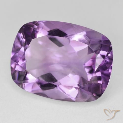 Ametista Viola chiaro-medio naturale da 17.69 ct, Cuscino, VVS-VS