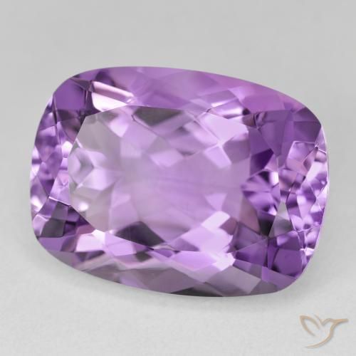 Ametista Viola chiaro-medio naturale da 19.24 ct, Cuscino, VVS-VS