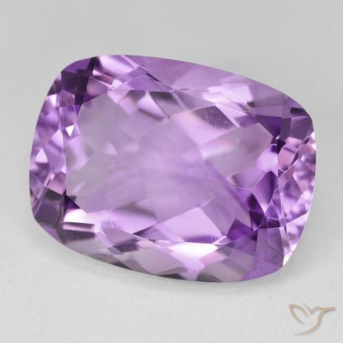 Ametista Viola chiaro-medio naturale da 18.37 ct, Cuscino, VVS-VS