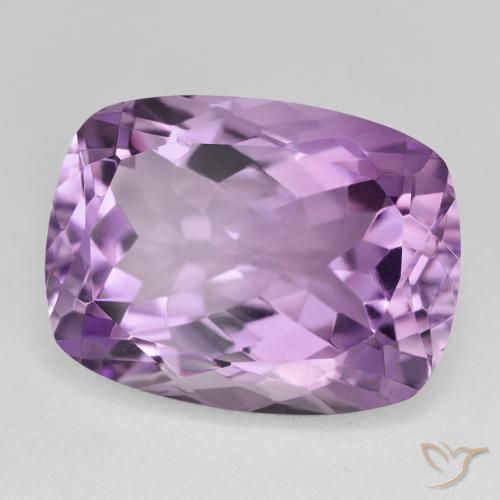 Ametista Viola chiaro-medio naturale da 19.44 ct, Cuscino, VVS-VS