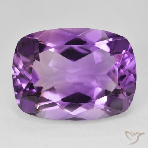 Ametista Viola medio naturale da 18.71 ct, Cuscino, VVS