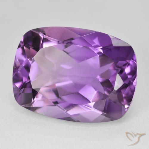 Ametista Viola medio naturale da 18.71 ct, Cuscino, VVS